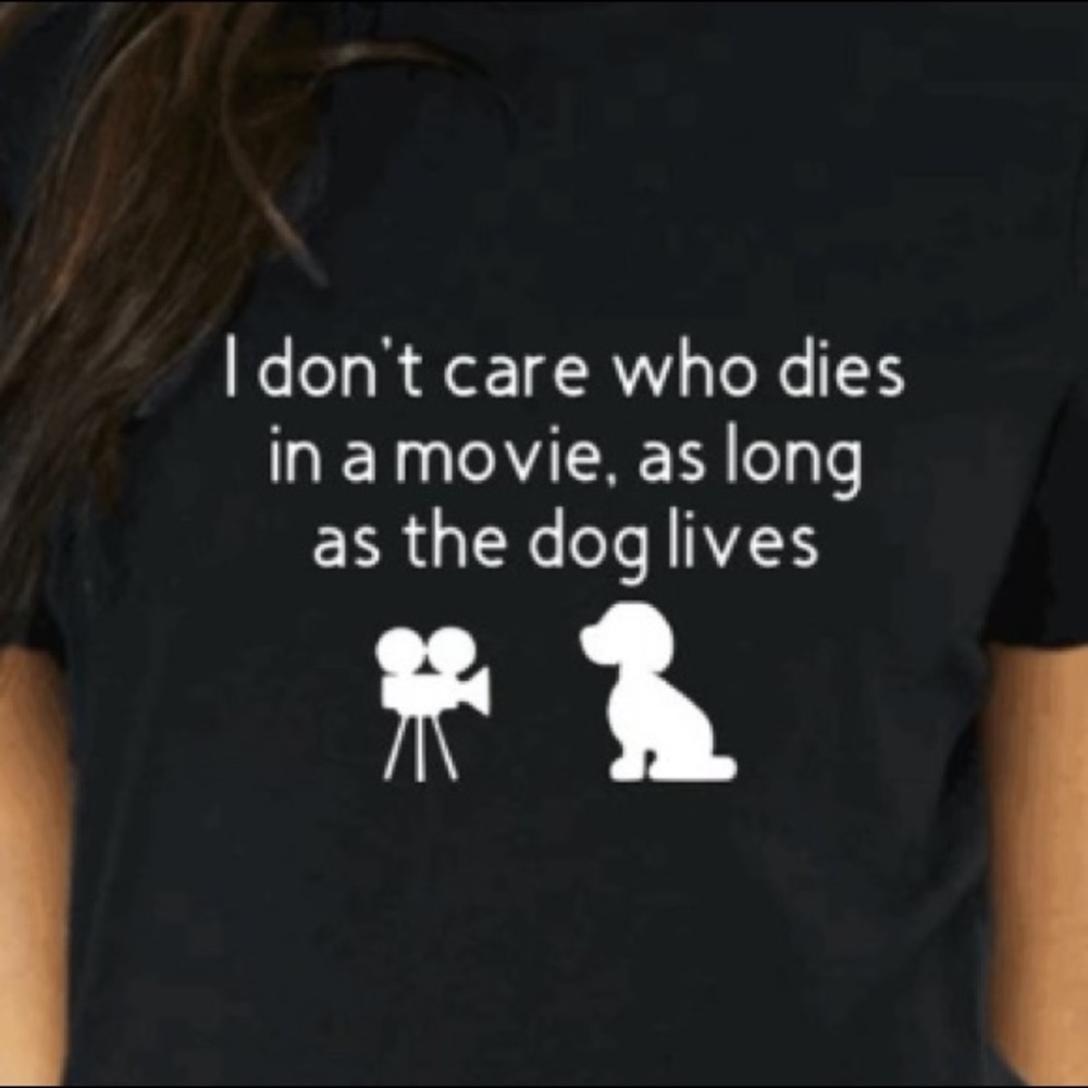 Fun graphic tee DOG LIVES in movies